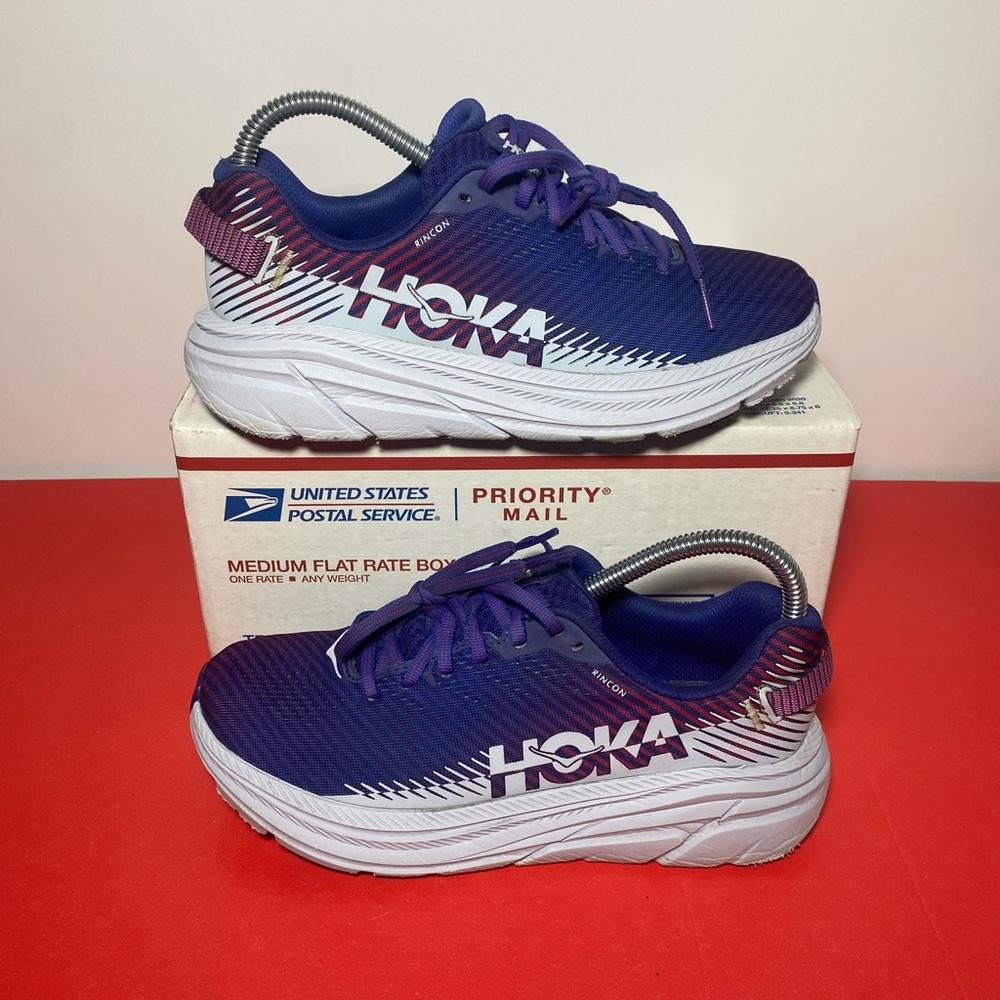 HOKA ONE ONE sz 6.5 WOMENS W RINCON 2 1110515/CBAI  Blue/Arctic Ice RUNNING SHOE